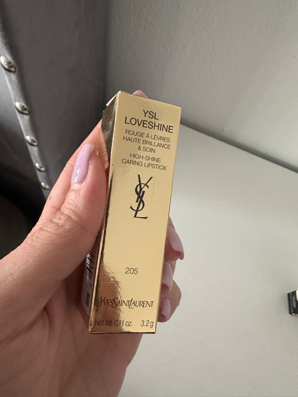 Yves Saint Laurent LoveShine Lipstick - Nude 205 in Gold Case